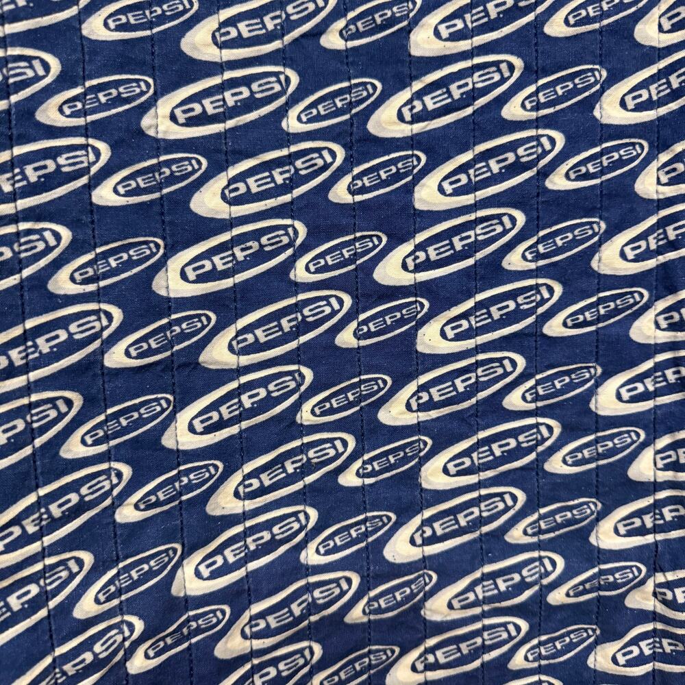 Vts 80s blue Pepsi logo throw blanket - picnic quilt bedspread 72 x 72